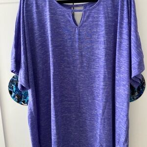 Women's Purple Keyhole Top